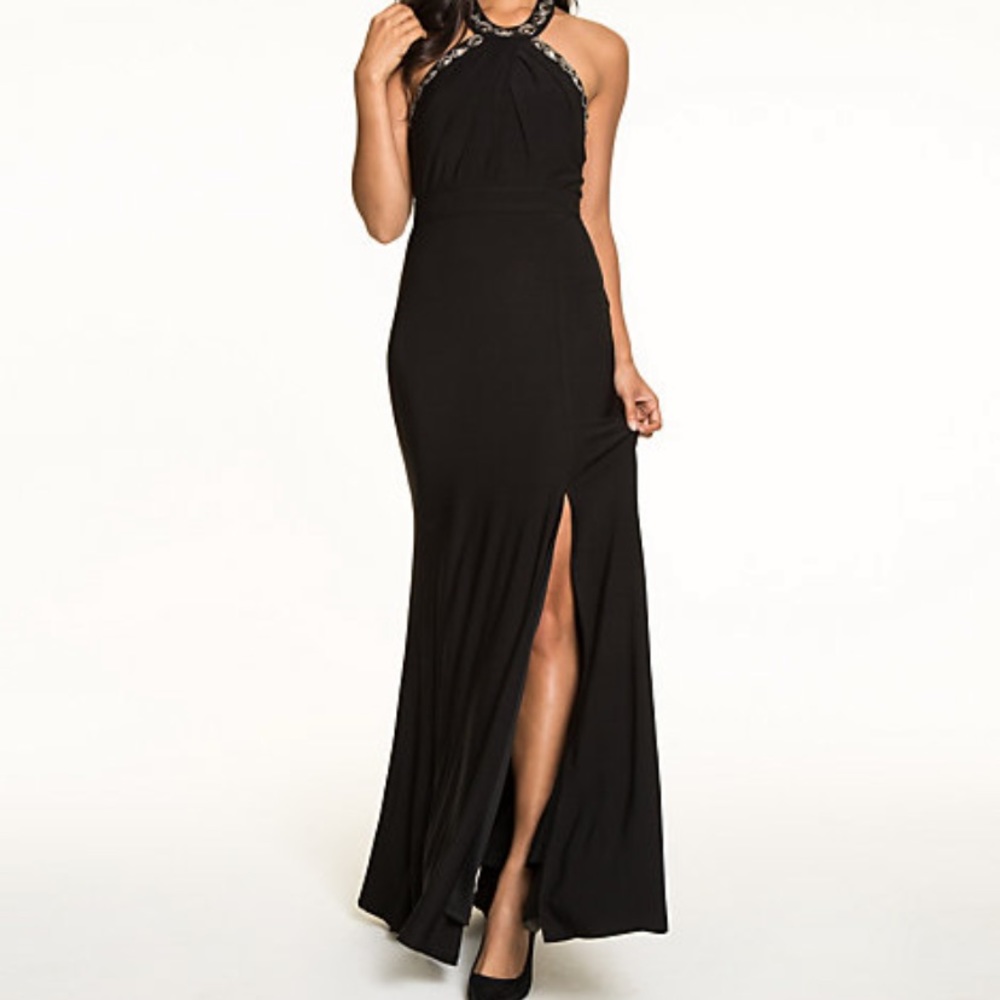 Betsy Adam Sequin Dress- Black size 4
